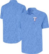 ANTIGUA Men's Antigua Powder Blue Texas Rangers Lush Button-Up Shirt