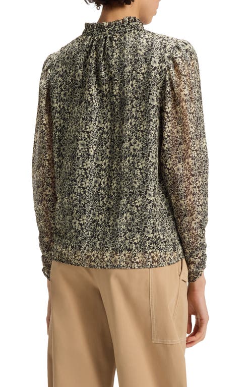 Hugo Boss Boss Orange Berodeo Floral Long Sleeve Top In Multi