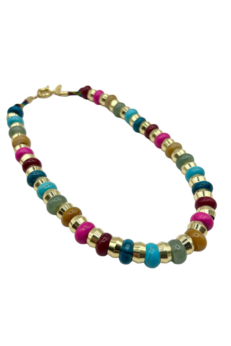 Semi Precious Necklace, Alternate, color, Spectrum