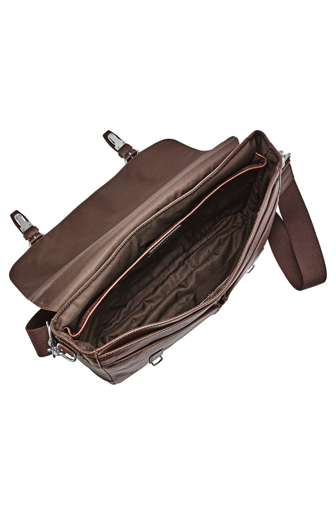 Fossil 'Graham' Leather Messenger Bag, Alternate, color, 