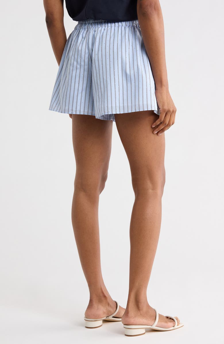 Ramy Brook Callie Embellished Stripe Shorts, Alternate, color, Blue Stripe