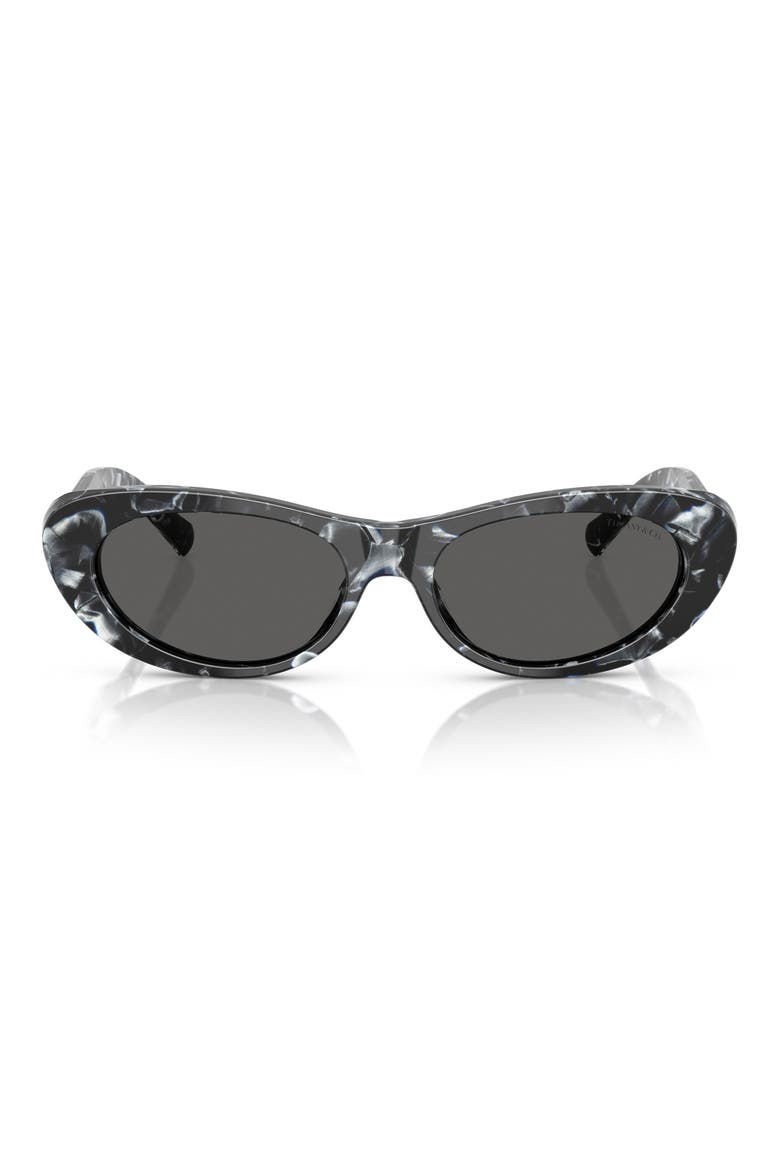 55mm Oval Sunglasses, Main, color, HAVANA MADREPERLA / DARK GREY