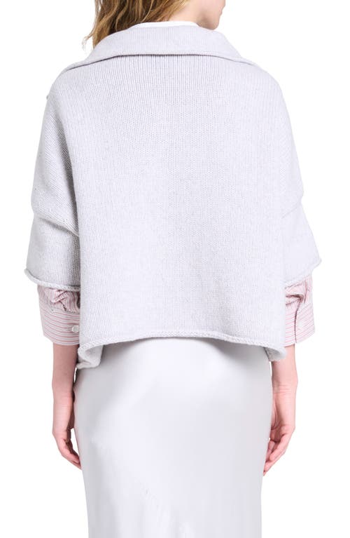 Twp In The Morning Half Zip Cashmere Sweater In Gray