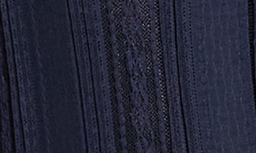 City Chic Panelled Lace Top In Blue