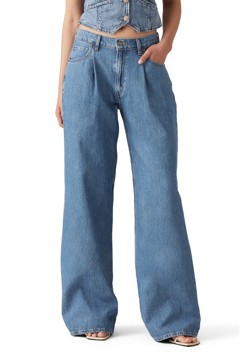 Baggy High Waist Wide Leg Dad Jeans, Main, color, CAUSE AND EFFECT