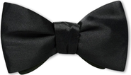 Beau Ties of Vermont Black Charmeuse Bow Tie