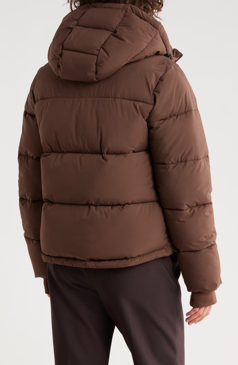 Missy Hooded Water Resistant Crop Puffer Jacket