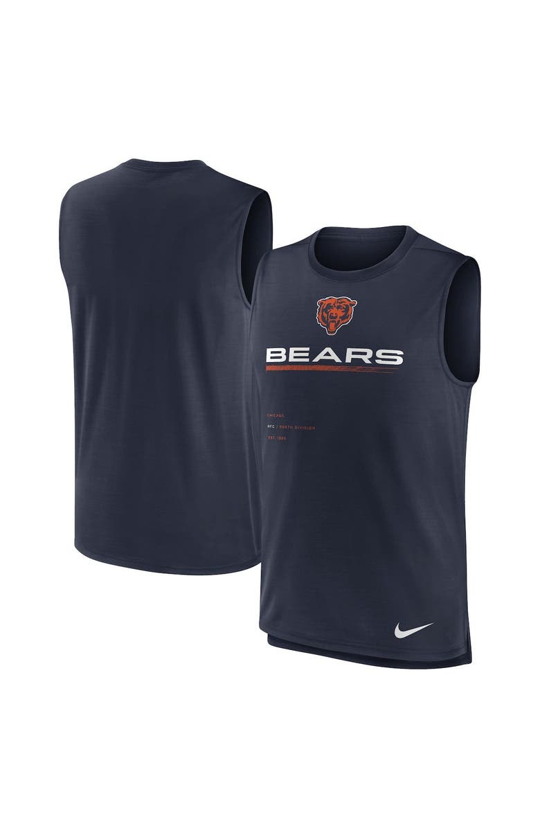 Nike Men's Nike Navy Chicago Bears Muscle Trainer Tank Top, Main, color, Navy