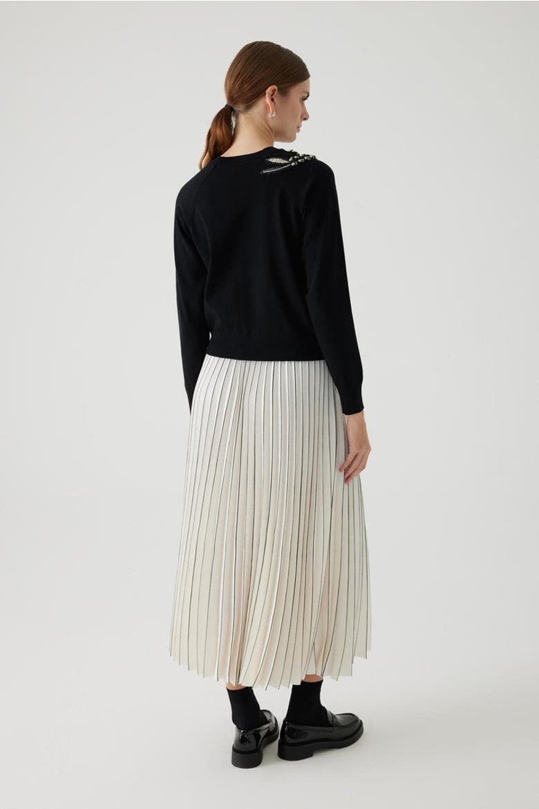 Afsaneh Hand Embroidered Blouse, Alternate, color, BLACK