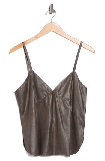 Twp Campbell Leather Camisole In Brown
