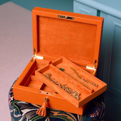 Rapport London Charlotte Jewelry Box In Orange
