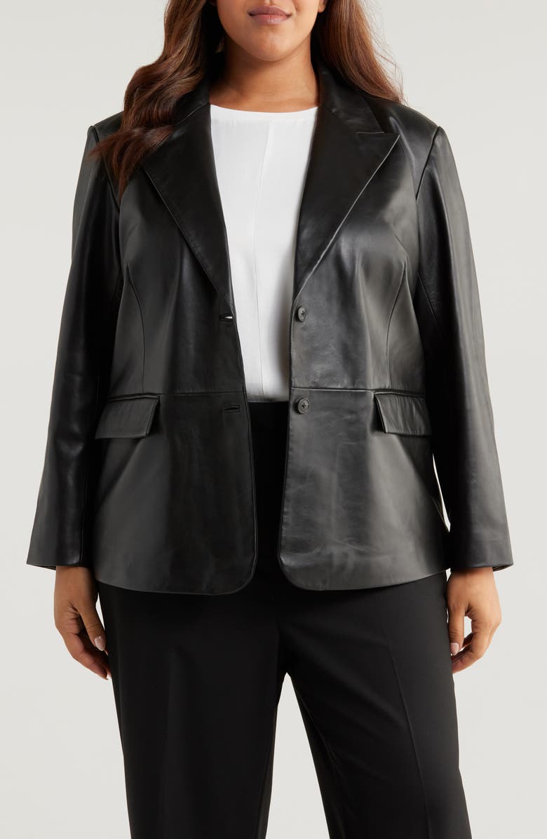 Nordstrom Leather Blazer, Main, color,