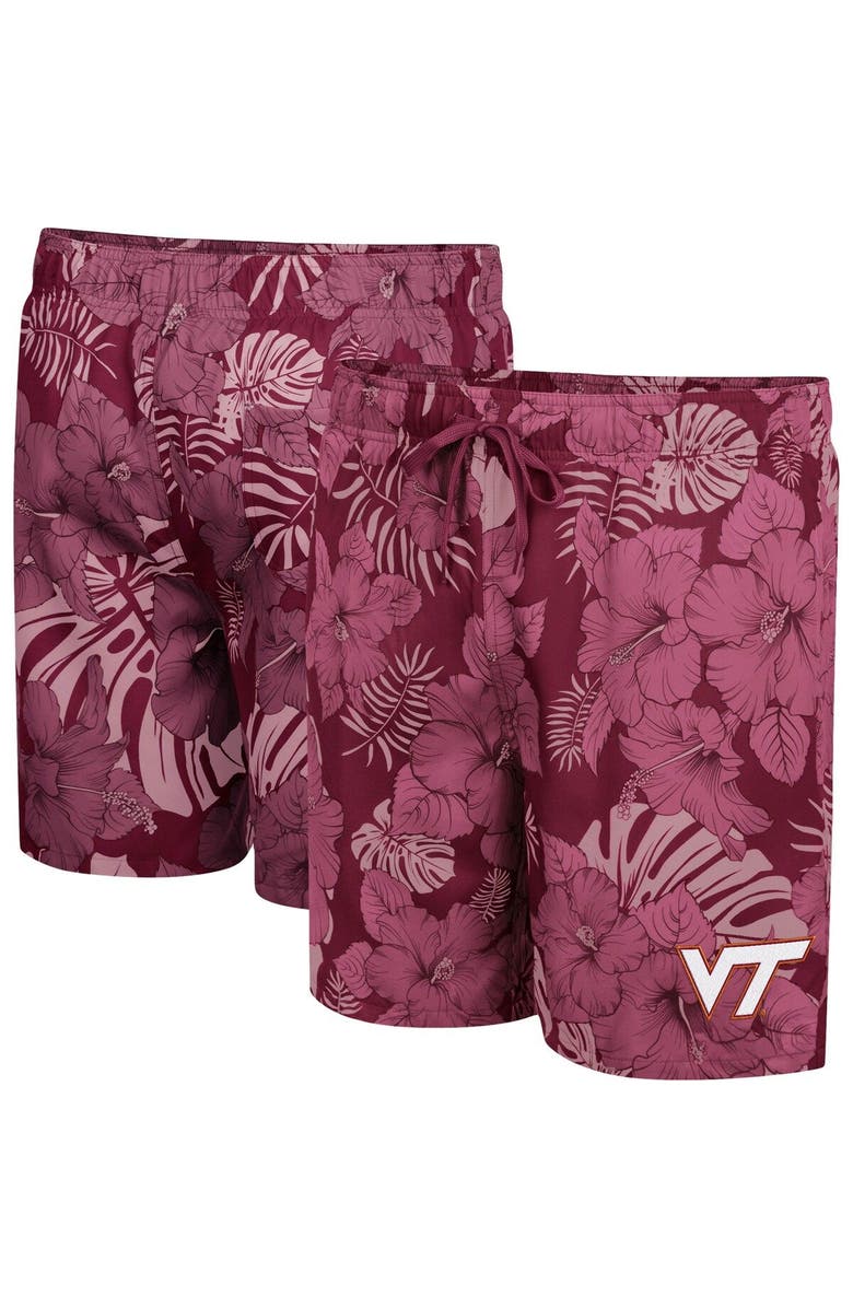 COLOSSEUM Men's Colosseum Maroon Virginia Tech Hokies The Dude Swim Shorts, Main, color, 
