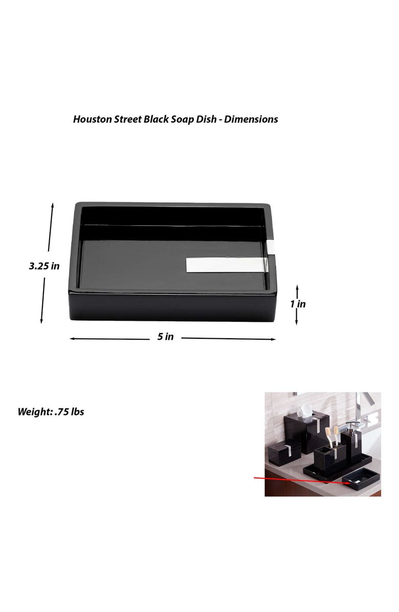 ROSELLI TRADING COMPANY Houston Street Soap Dish, Alternate, color, Black