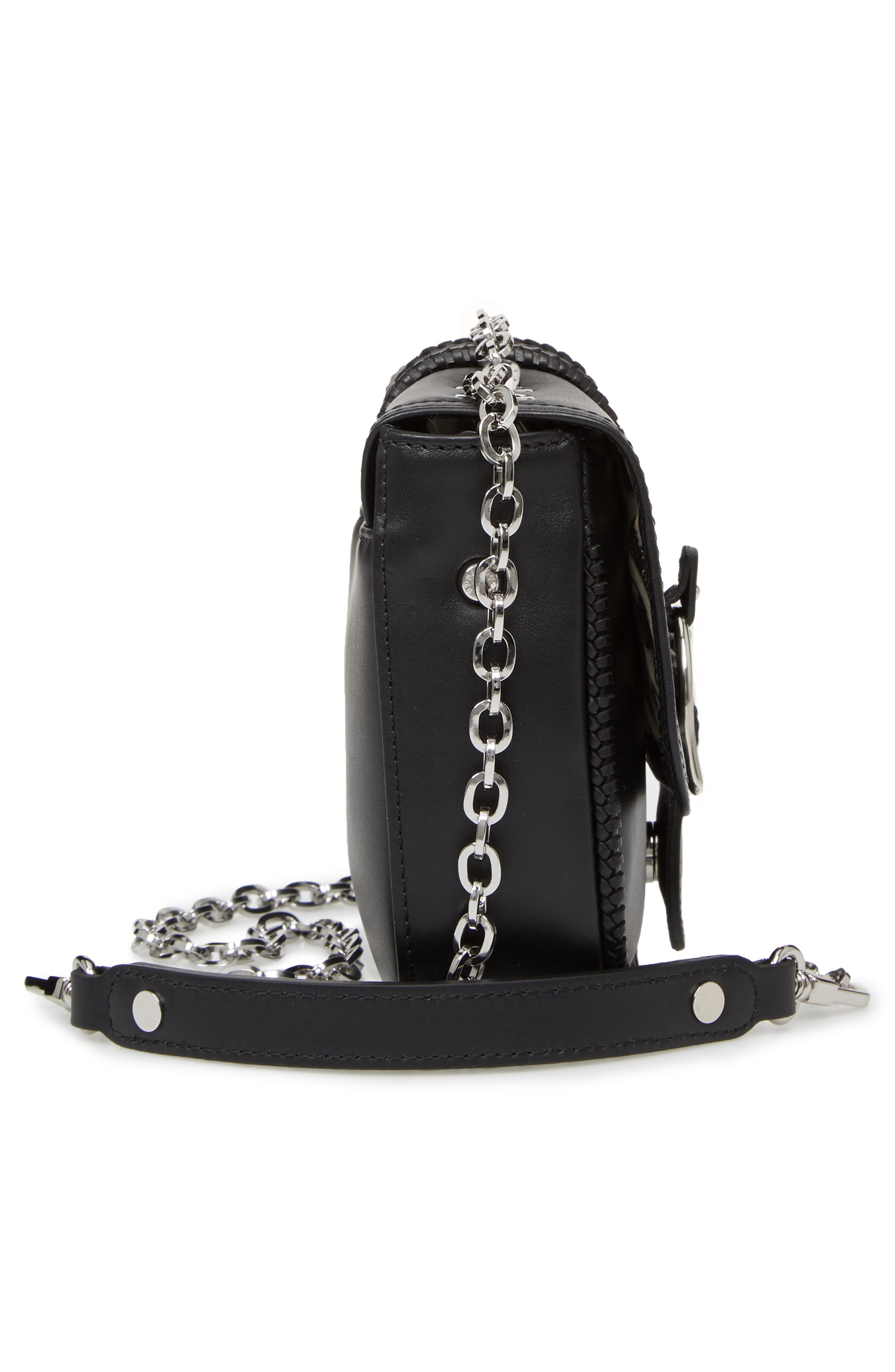 Longchamp Amazone Leather Crossbody Bag, Alternate, color, Black