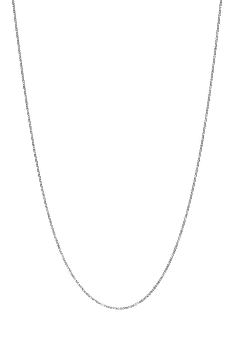 HAWLEY ST 14K White Gold Wheat Chain Necklace, Main, color, 