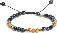 Caputo & Co. Men's Semiprecious Stone Beaded Slider Bracelet