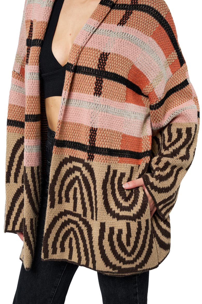 Irene Knit Jacket, Alternate, color, KHAKI MULTI