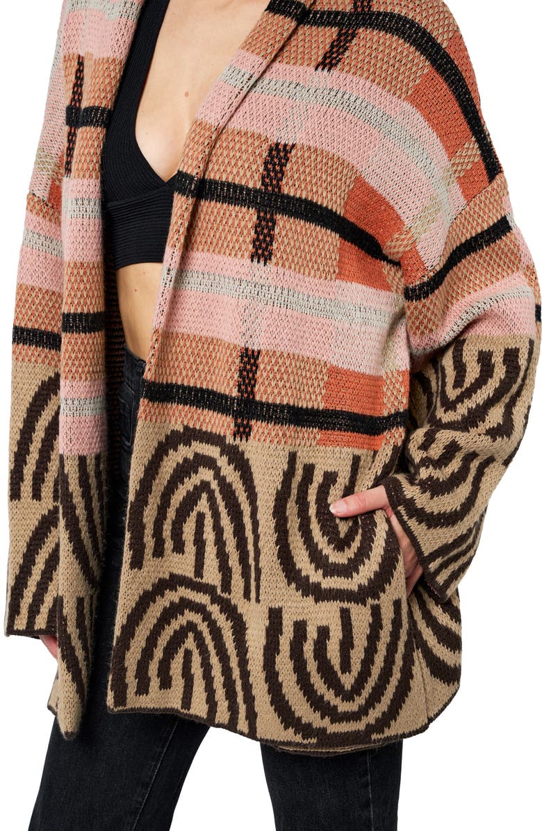 CIEBON Irene Knit Jacket, Alternate, color, Khaki Multi