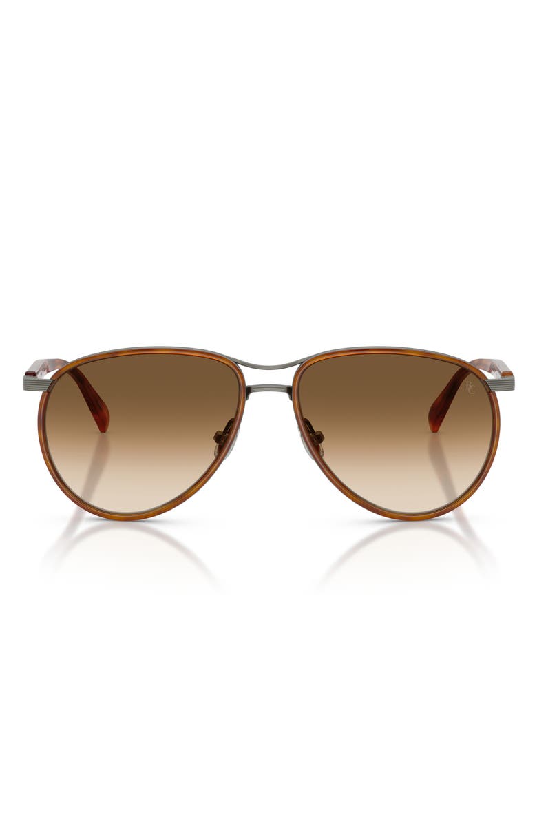 Brunello Cucinelli Apheleion 57mm Gradient Pilot Sunglasses, Main, color, Pewter