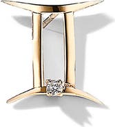 LANA 14K Gold Half Pair Solo Zodiac Stud Earring