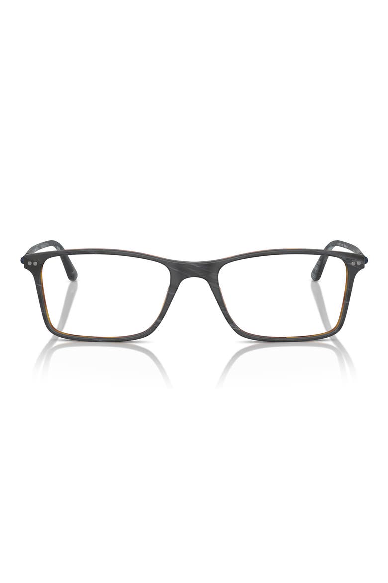 55MM RECTANGLE, Main, color, MATTE GREY HORN / DEMO LENS