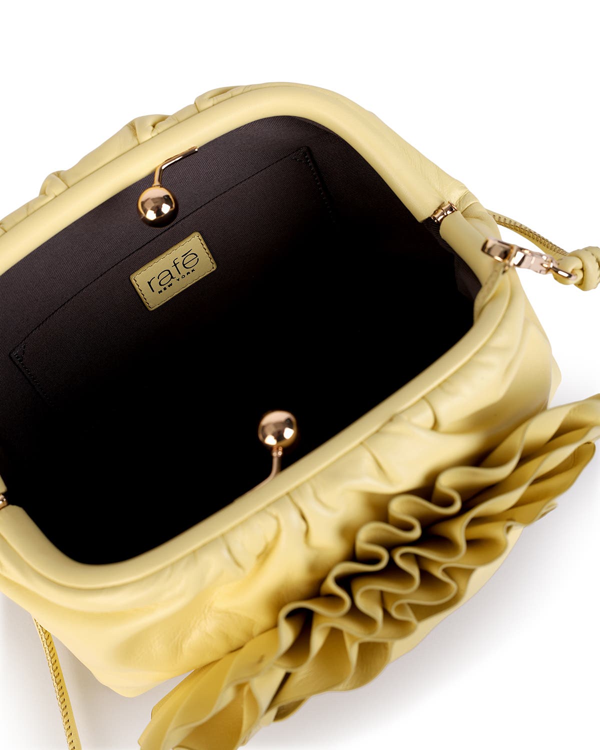 Aya Frame Clutch, Alternate, color, YELLOW