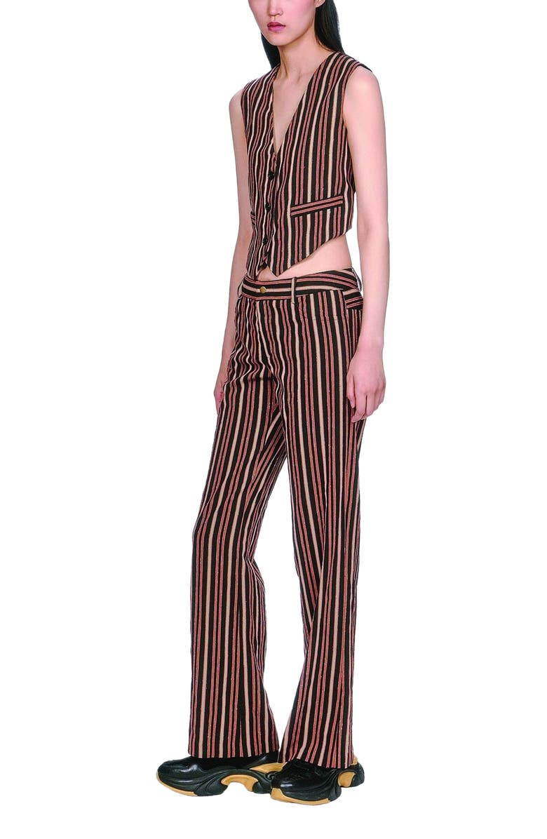 Anna Sui Pinstripe Vest, Alternate, color, Black Multi