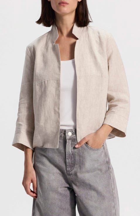 Cropped Linen Jacket
