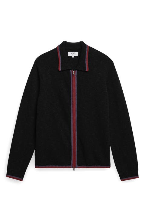 Lennox Merino Wool & Cotton Zip Polo