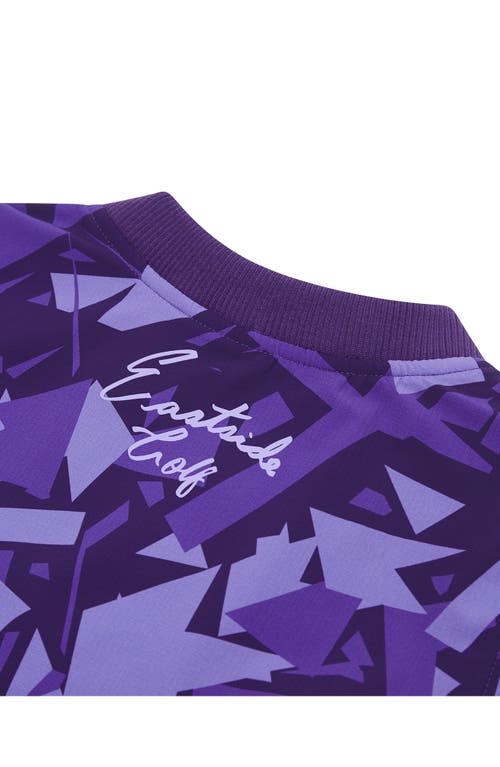 Eastside Golf Stretch Nylon Windbreaker Golf Vest In Violet Stone Shatter