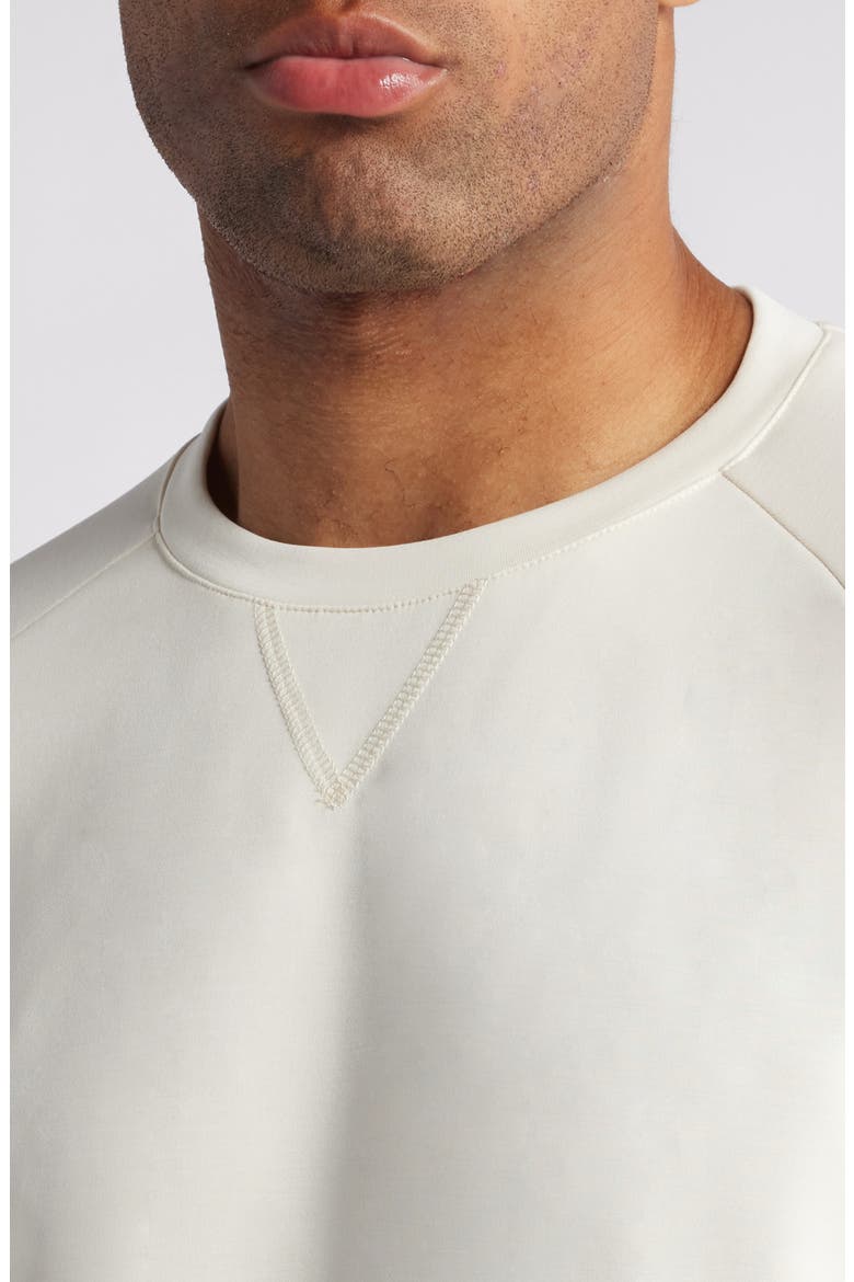V-Stitch Performance Crewneck Sweatshirt, Alternate, color, OFF WHITE