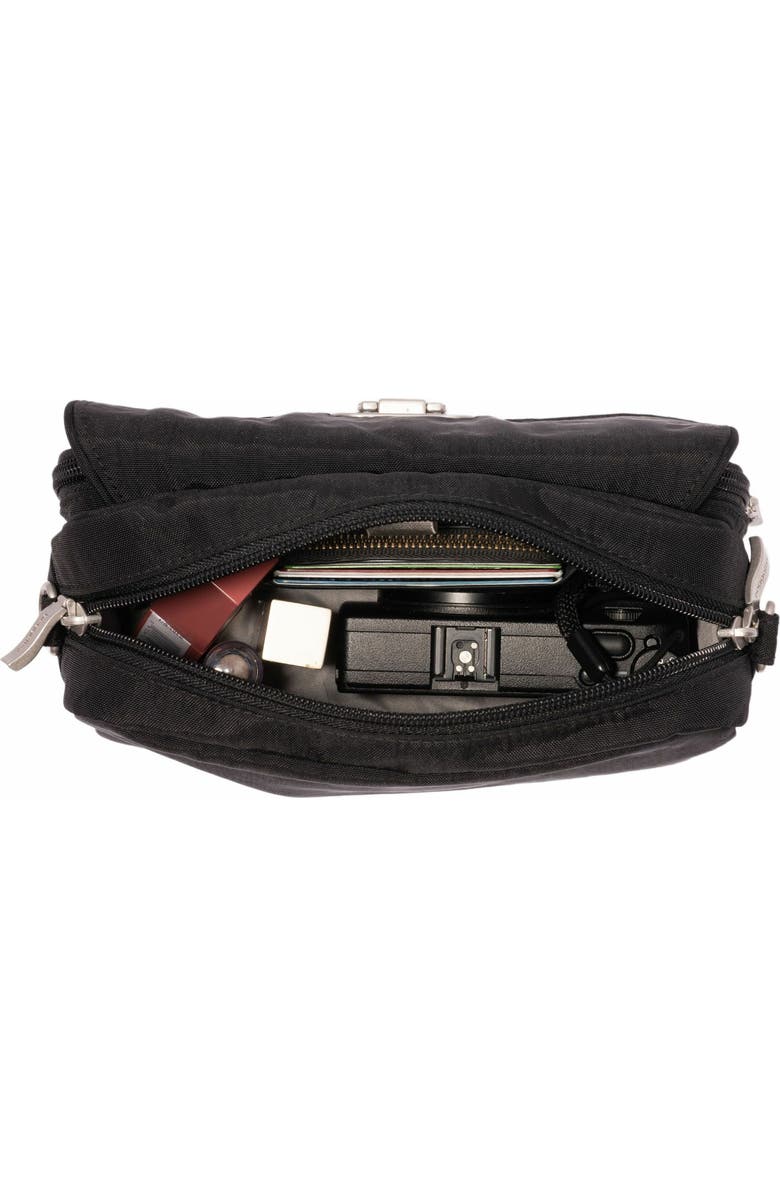 BAGGALLINI Coastal Flip Lock Camera Bag Crossbody, Alternate, color, Black