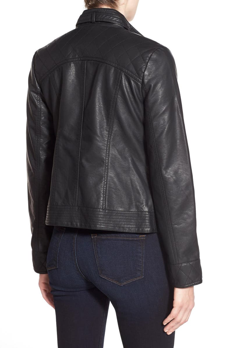 cupcakes and cashmere 'Brooklee' Faux Leather Moto Jacket, Alternate, color,