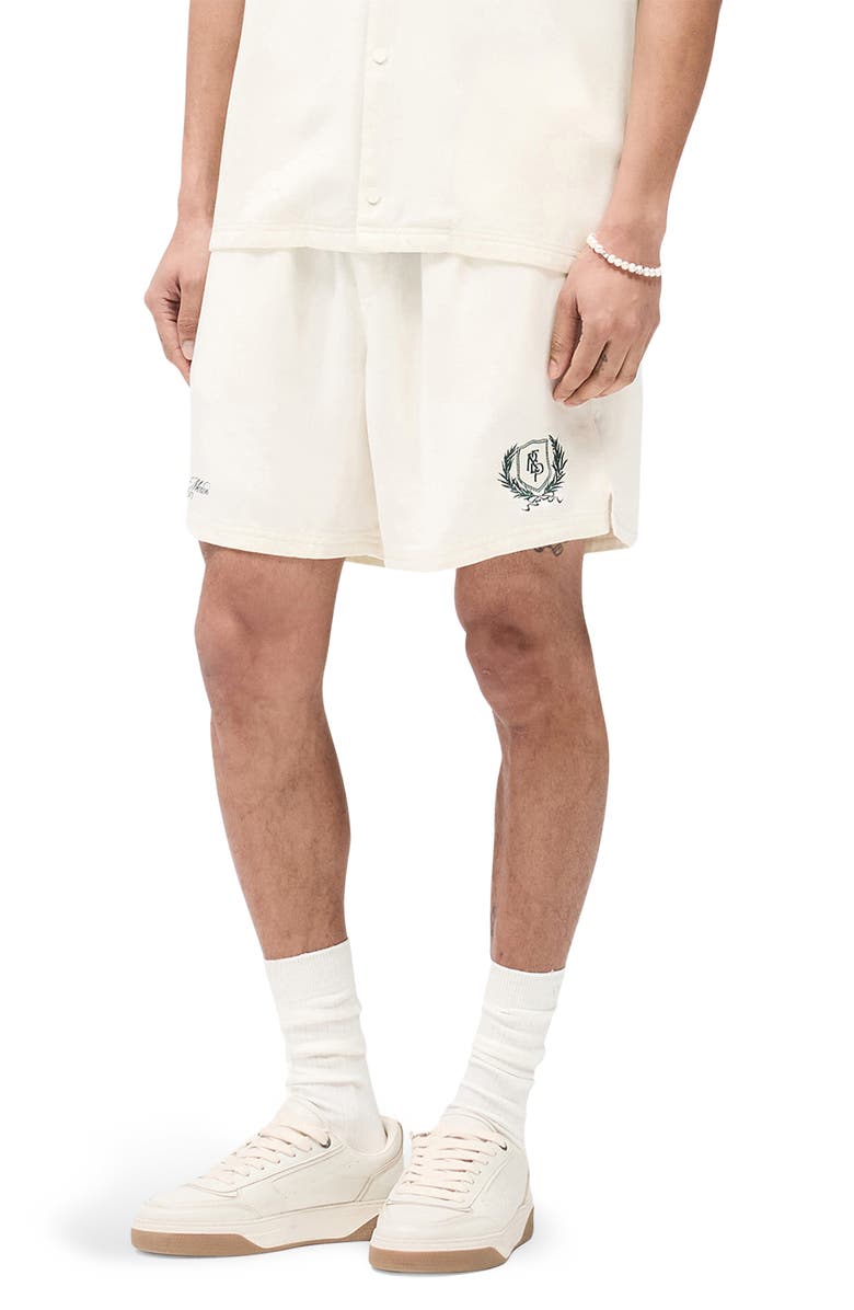 Represent Crest Shorts, Alternate, color, Antique White