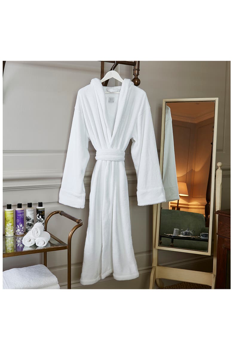 House Plush Hooded Robe, Alternate, color, WHITE