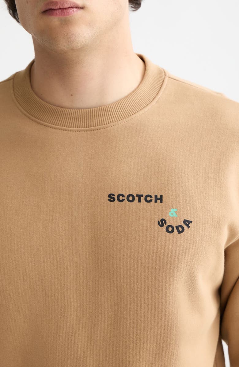 Scotch & Soda Artwork Logo Sweatshirt, Alternate, color, Tannin