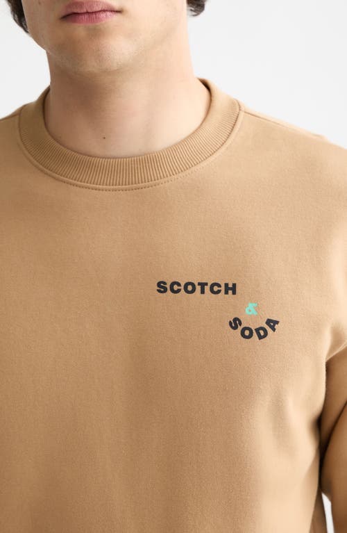 Scotch & Soda Artwork Logo Sweatshirt In Brown