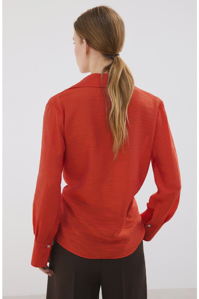Wrap Side Tie Shirt, Alternate, color, RED