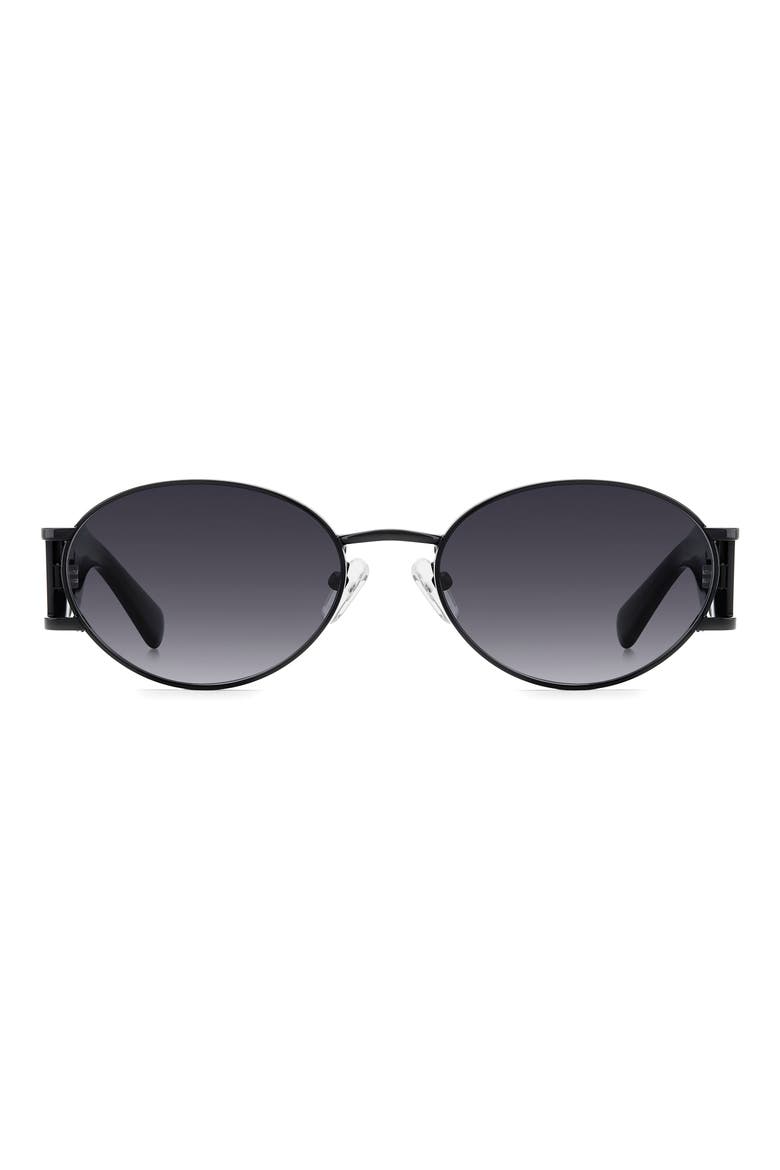 54mm Rectangular Sunglasses, Main, color, BLACK/ DARK GREY SF