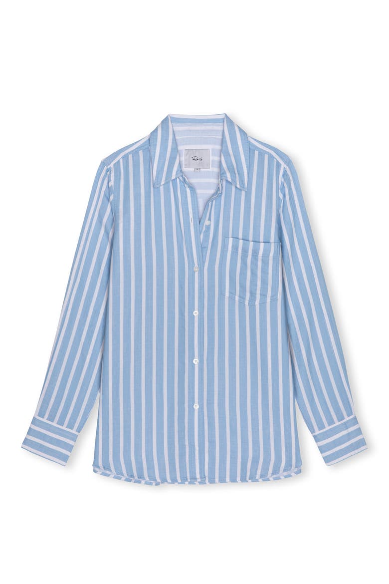 Freeman Cotton Button-Up Shirt, Alternate, color, SALTWATER STRIPE