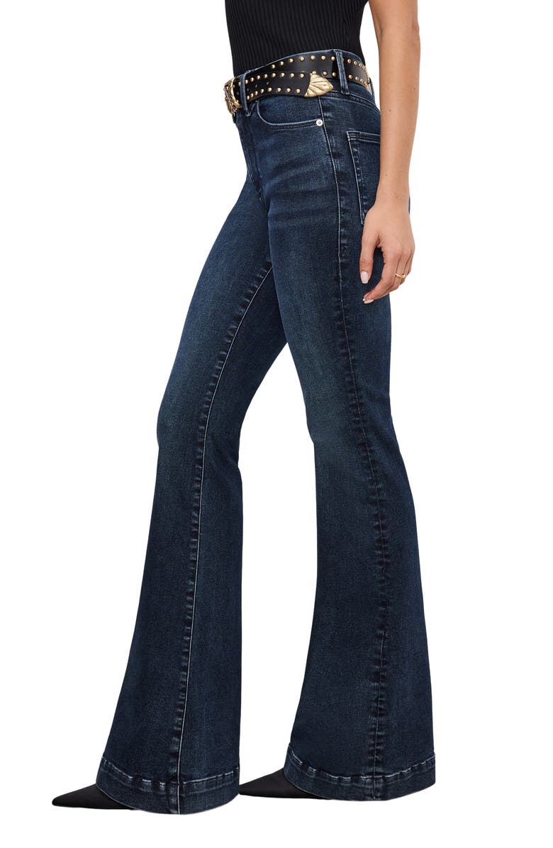 Good American Always Fits Good Distressed Flare Jeans, Alternate, color,