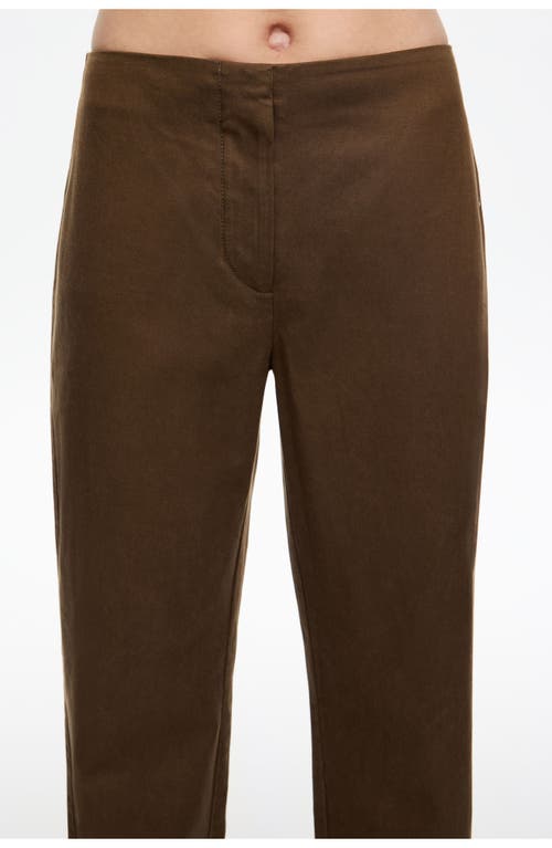 Bimba Y Lola Straight Leg Trousers, No Waistband In Green