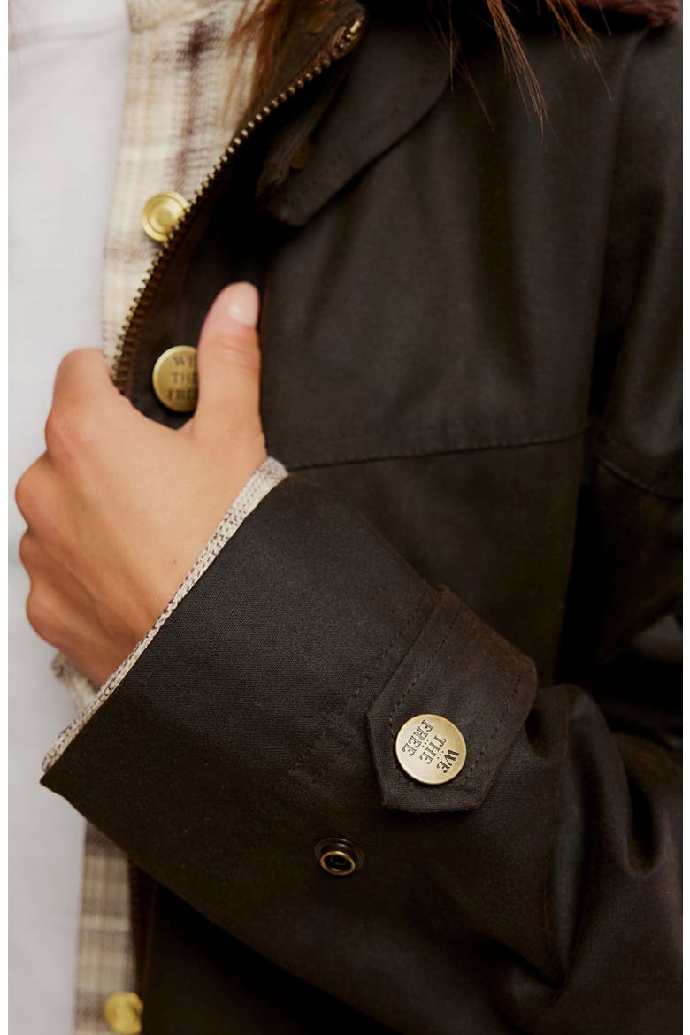 Cori Waxed Cotton Jacket, Alternate, color, OLIVE