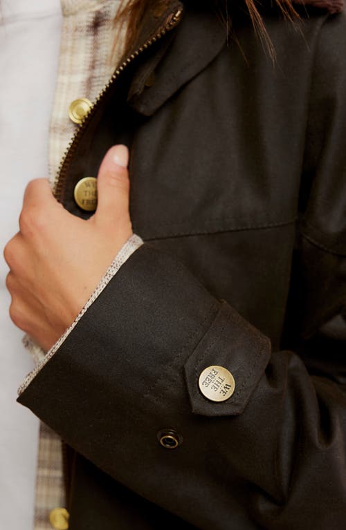 Free People Cori Waxed Cotton Jacket In Green
