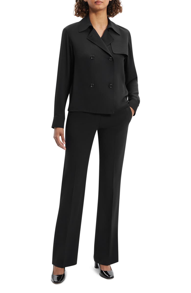 Theory Double Breasted Trench Blouse, Alternate, color,