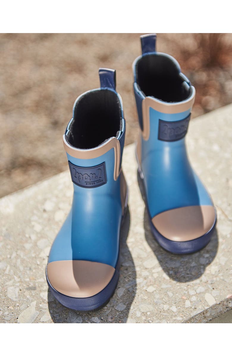 Deux par Deux Boy's Short Rain Boots Blue, Alternate, color,