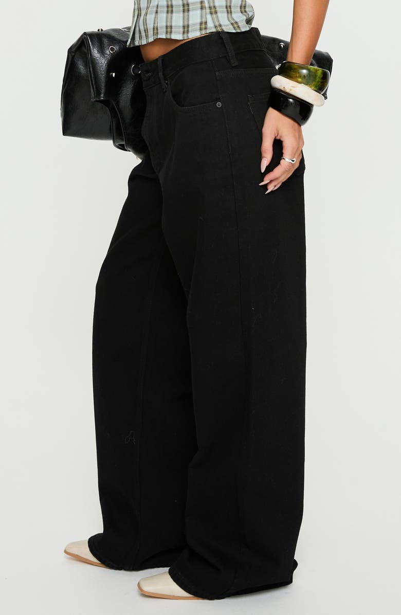Princess Polly Serenitia Relaxed Jeans, Alternate, color, Jet Black