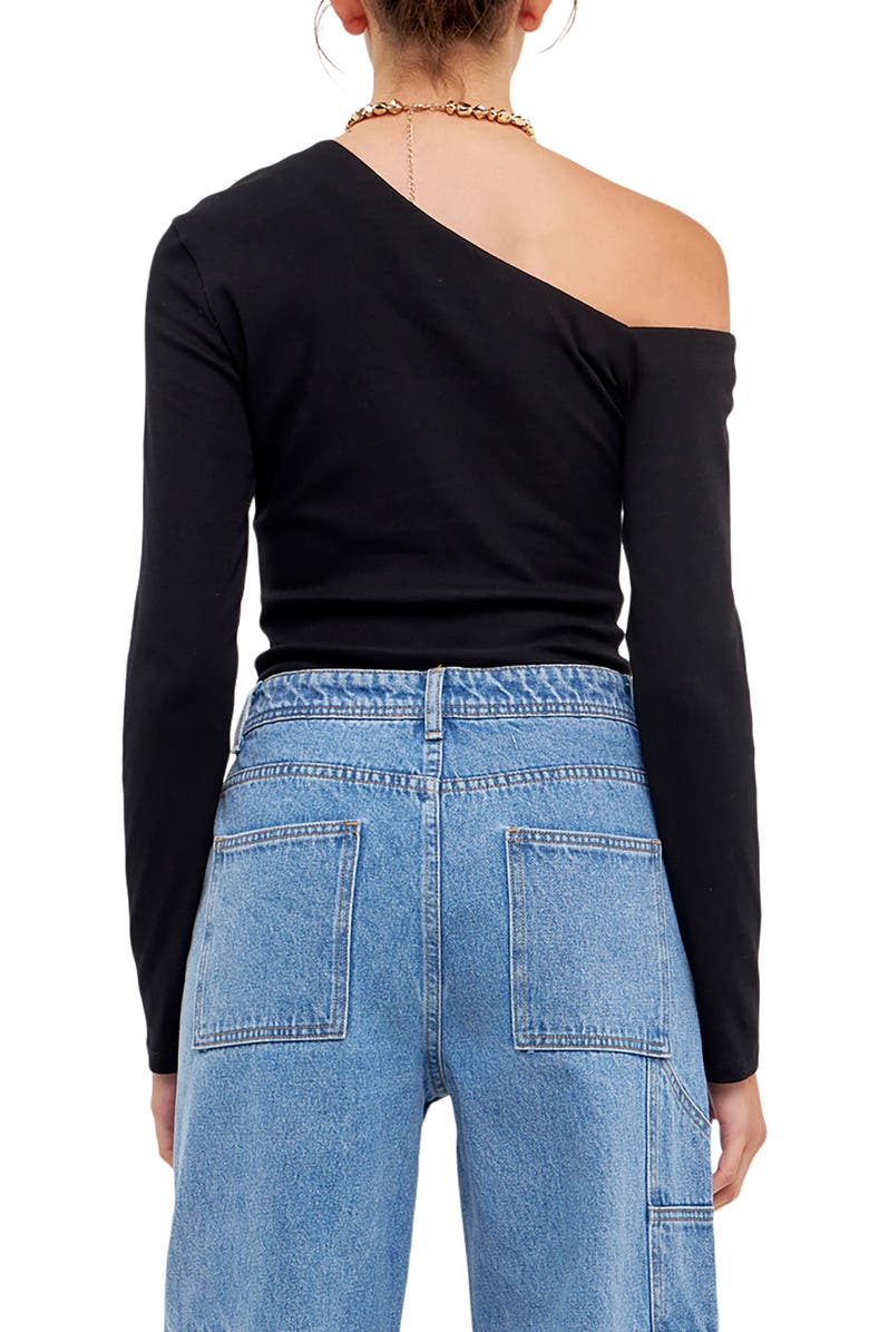 Grey Lab One-Shoulder Knit Top, Alternate, color, 