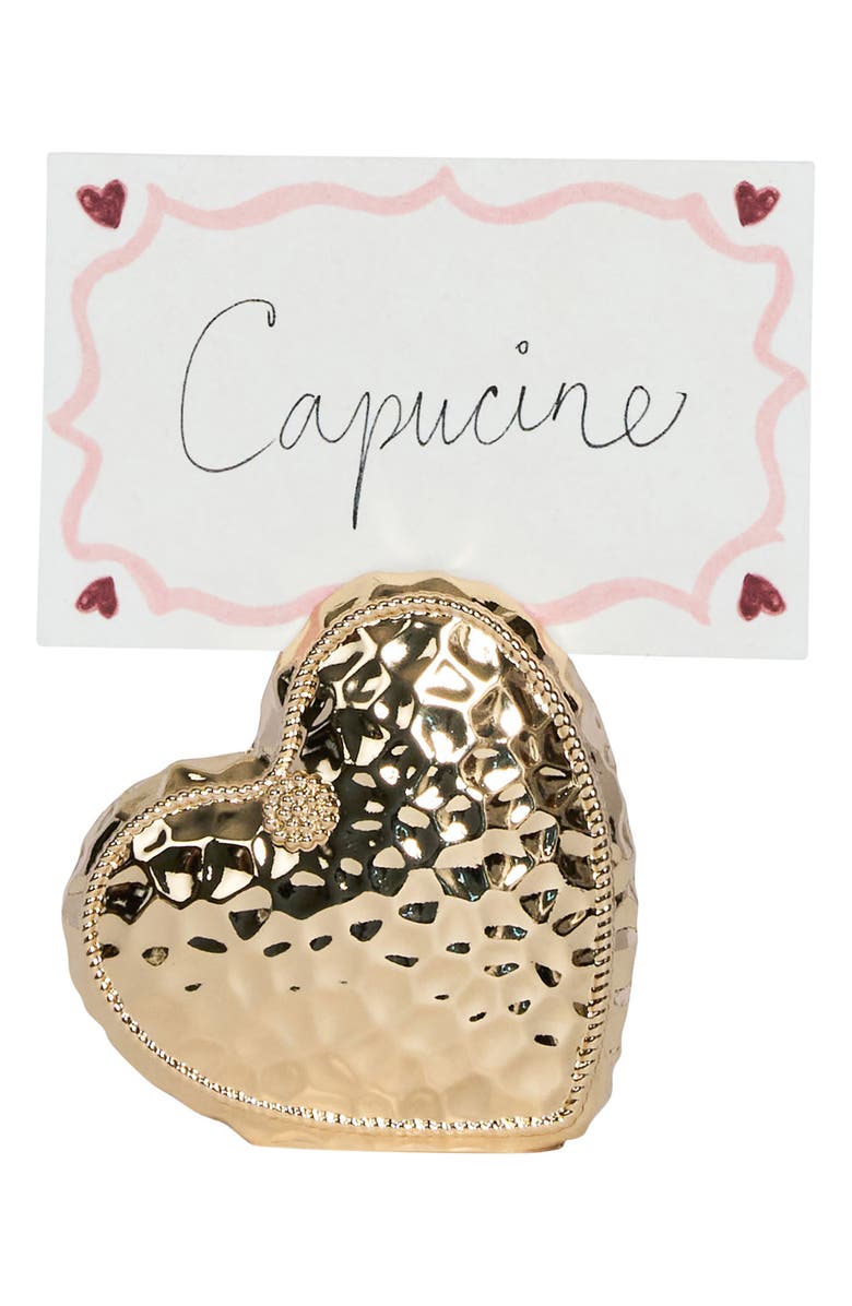 Juliska Berry & Thread Set of 4 Place Card Holders, Alternate, color, Gold